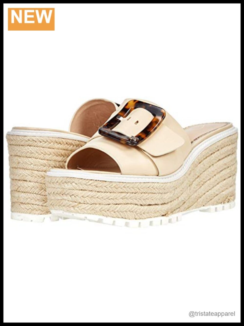 Sam Edelman Livi Leather Platform Wedge Sandals Adjustable Buckle